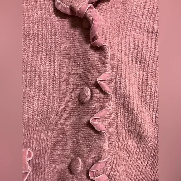Zara NWT Pink Ruffled Cardigan - Picture 6 of 11